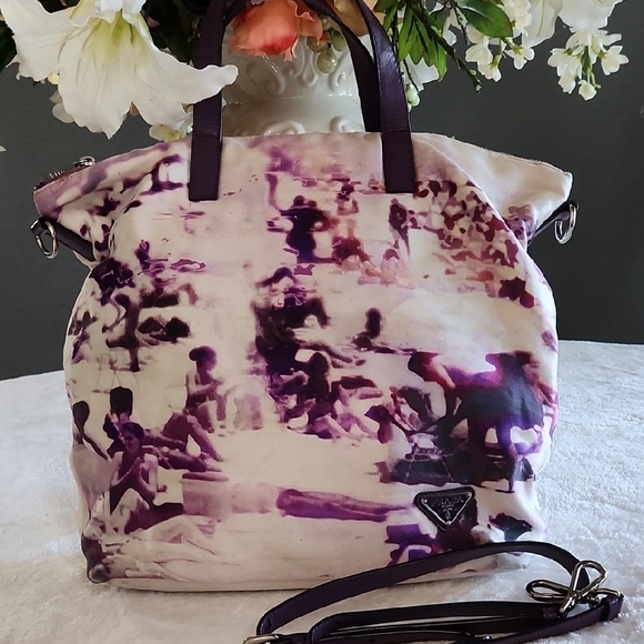 🌟CLEARANCE🌟Prada Purple and Cream Women's Bag